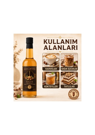 La Coffee Fındık Aromalı Kahve Ve Kokteyl Şurubu 750 Ml - %100 Pancar Şekerli Diğer