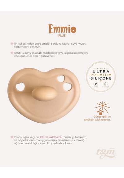 Tgm Baby Ultra Premium Silikon Kalpli Emzik Plus Açık Kahverengi