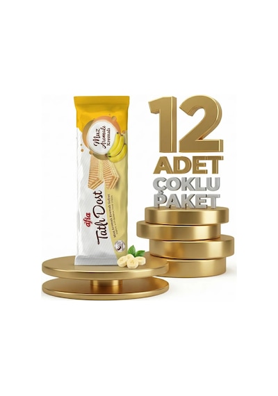 Afia Tatlı Dost Muz Kremalı Gofret 12x140 Gr