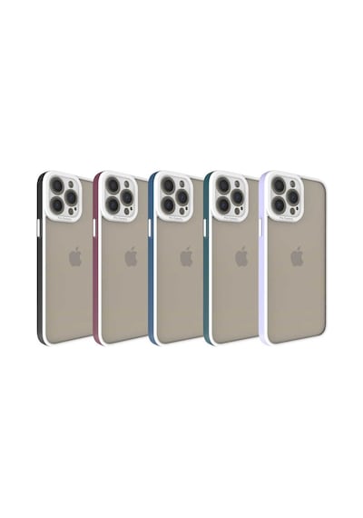 Apple Uyumlu iPhone 13 Pro Max Kılıf Zore Mima Kenarları Renkli Silikon Kılıf