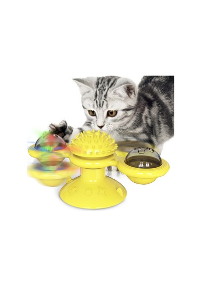 Xindoker Kedi Oyuncakları: Led Işıklı, Dönen, Kaşınma Ve Egzersiz İçin Çok Fonksiyonlu Kedi Oyuncağı