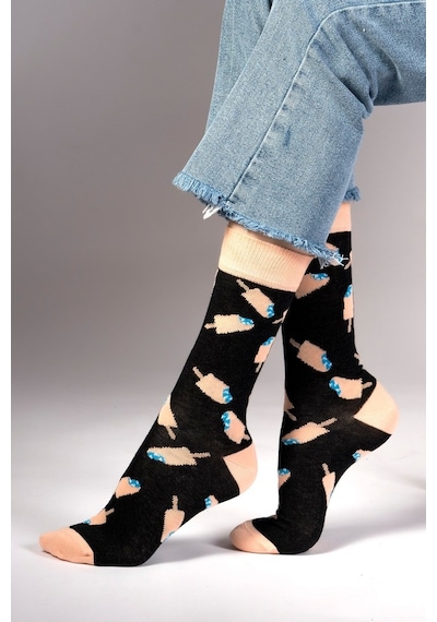 Ozzy Socks Dondurma Desenli Çorap Çok Renkli