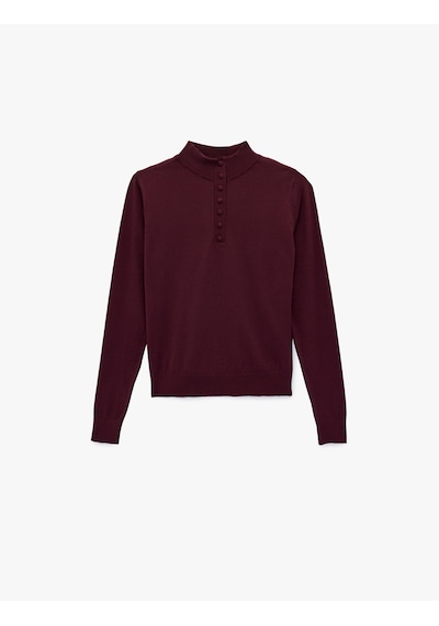 Koton Regular Fit Uzun Kollu Yarım Düğme Detaylı Dik Yaka Triko Kazak Bordo 6wak90556ht Bordo Koton Regular Fit Uzun Kollu Yarım Düğme Detaylı Dik Yaka Triko Kazak Bordo 6wak90556ht Bordo