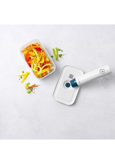 Fresh & Save Vakumlu Saklama Kabı, M, Plastik, Yari Şeffaf-akdeniz Mavisi Diğer