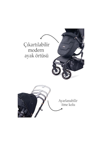 Prego Maybach İ-size Uv Tenteli Bebek Arabası Siyah 2405