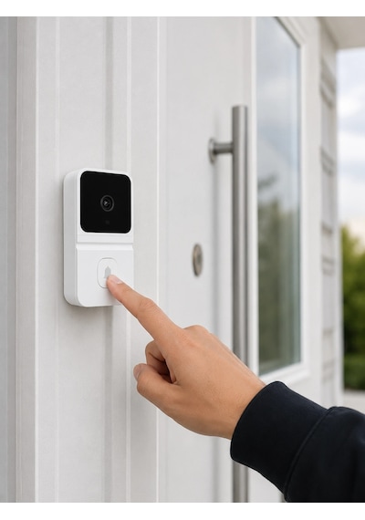 Mey İthalat Hd Kameralı Beyaz Görüntülü Kapı Zili Çift Yönlü Sesli Wi-fi Akıllı Kapı Zili