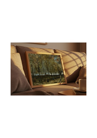 Van Gogh Van Gogh Nuenen Yakınlarında Kavaklar Çerçevesiz Poster 21x30 Cm A4 Tablo Van Gogh