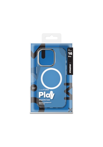 Momax Play CaseForm Apple Uyumlu iPhone 16 Pro Magsafe Kılıf Transparan