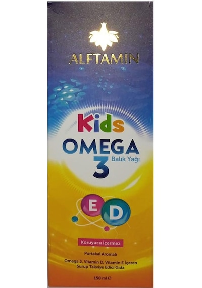 Alftamin Kids Portakallı Omega 3 Balık Yağı Şurup 150 ML