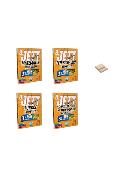 Lgs 8. Sınıf Jett Matematik Fen Türkçe Ve İnkılap Fasikülleri 4lü Set