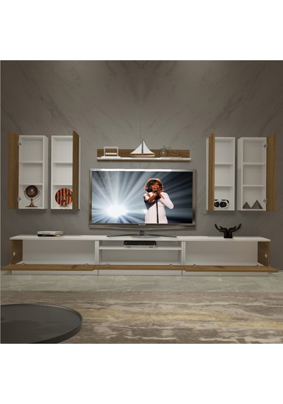 Decoraktiv Trendstyle 8d Mdf Tv Ünitesi Tv Sehpası Beyaz - Pera