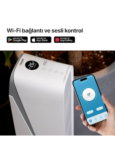 Tr Fanlı Isıtıcı 2000w Akıllı Isıtıcı Wi-fi Mobil Kontrollü Kule Tipi Ptc Seramik Çocuk Kilidi Ve Devrilme Ko