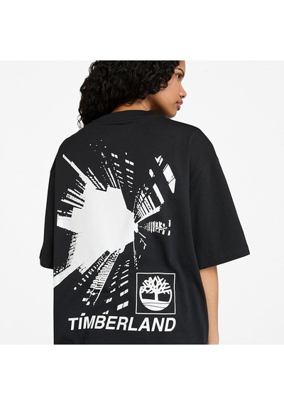 Timberland Short Sleeve Building Blocks Graphic Unisex T-shirt-33286 Siyah