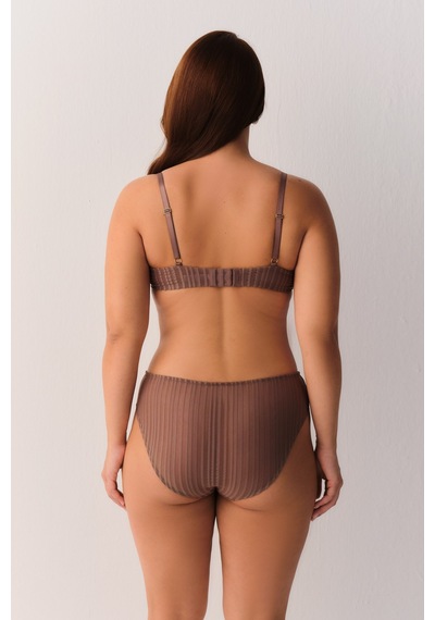 Suwen Stripe Basics Slip Külot Sw4029100 Vizon