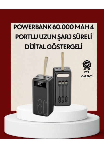 4 Çıkışlı Hızlı Şarj Destekli Powerbank