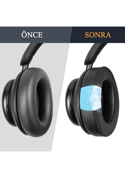 Anker Soundcore Space Q45 İle Uyumlu Soğutucu Jel Kulaklık Pedi - İpeksi Serin Kumaş Ve Hafızalı Köpük Memory Foam Kulaklık Süngeri Soğutucu Jel - Kumaş