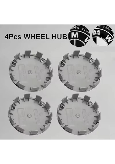 Dashanshop Siyah Abs Jant Kapakları 68mm Bmw E34 E36 E60 E90 E46 E70 F10 F20 F30 X5