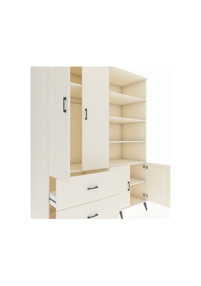 Kronos Gardrop 7 Raflı 2 Çekmeceli Tek Askılı 176x59x221 Aytaşı-aytaşı Beyaz Kronos Gardrop 7 Raflı 2 Çekmeceli Tek Askılı 176x59x221 Aytaşı-aytaşı Beyaz