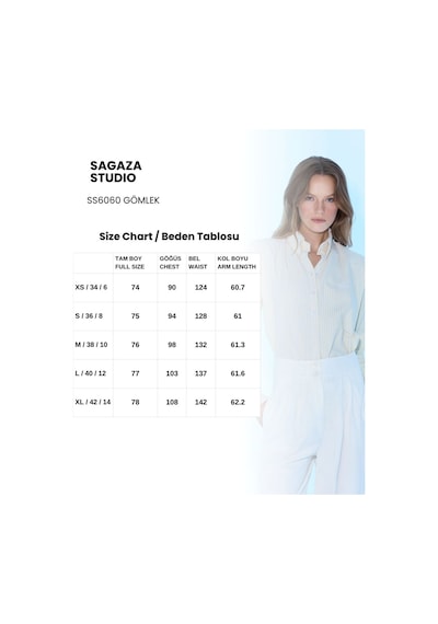 Sagaza Studio Ss6060 Ralph Straıght Kadın Gomlek Sarı