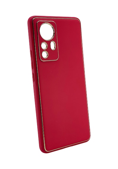 Nettech Xiaomi Mi 12 Pro Uyumlu Coco Leather Seri Arka Koruma Kılıf - Kırmızı Kırmızı