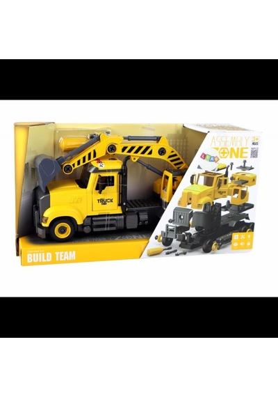Sesli Ve Işıklı Sök Tak Sarı İş Makinesi - Yw9075b