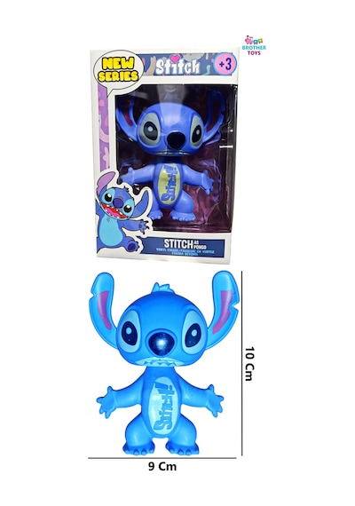 Stitch Figür Oyuncak Yumuşak Vücut Mavi 10 Cm.