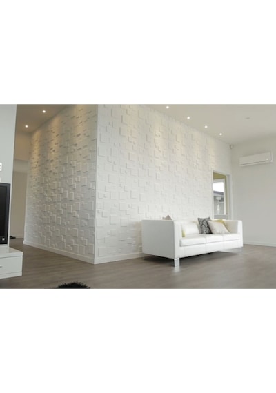 3 Boyutlu Boyanabilir Pvc Duvar Paneli İdea 50-50 Cm 4 Adet-1 Metrekare