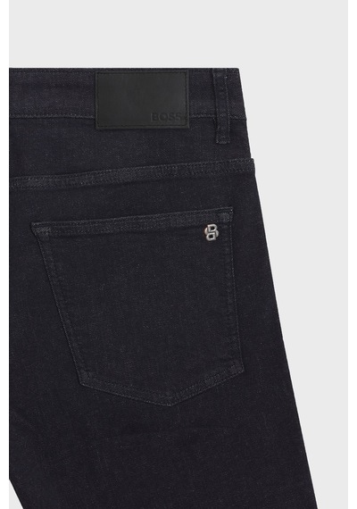 Boss Pamuklu Slim Fit Düz Paça Jeans Erkek Kot Pantolon 50553407 401 Lacivert