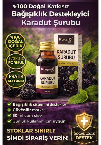 Life Karadut Şurubu 50 Ml %100 Doğal Katkısız