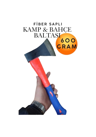 Fiber Saplı Kamp Baltası 600 Gr Profesyonel Nacak Kampçı El Baltası Odun Yarma Budama Kesme Doğrama Doğa Avcılık Outdoor Ekipmanları Ergonomik Kaymaz Fiberglas Saplı Mini Hafif Balta Takımı 600gr