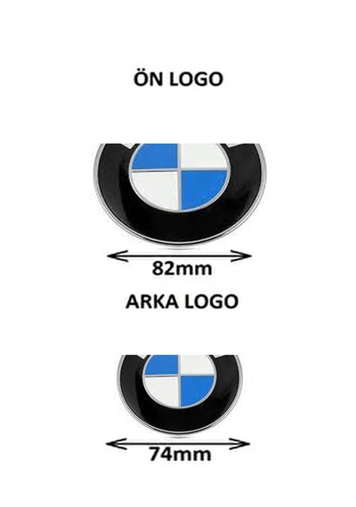Bmw G20 Kaput Bagaj Logo Takım G28,g30,g31,g32,g38 Mavibeyaz 82mm