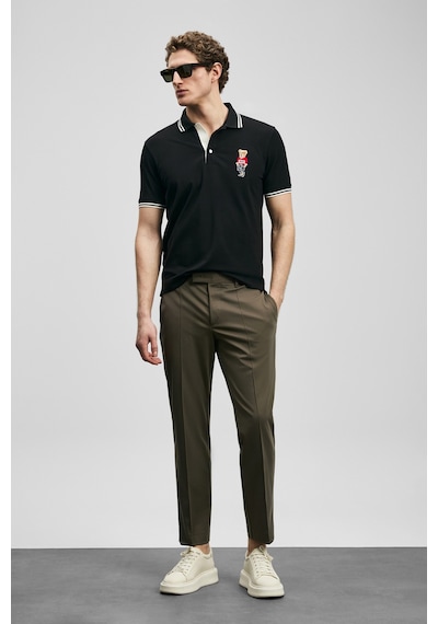 Lufian Sam Smart Erkek Chino Pantolon Slim Fit Toprak Toprak 111190370100495