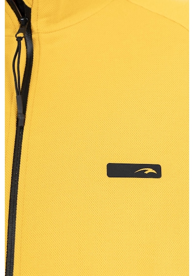 Maraton Sportswear Büyük Beden Erkek Hakim Yaka Dar Paça Uzun Kol Basic Sarı Eşofman Takımı 21518-Sarı