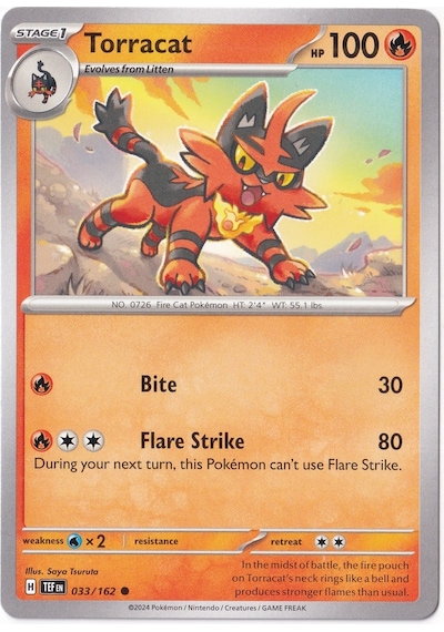Torracat 033/162 - Temporal Forces - Pokemon Kartı Mint