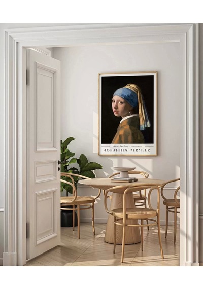 Çerçevesiz Poster Johannes Vermeer İnci Küpeli Kız