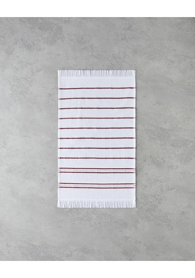 English Home Stria Pamuk Kurulama Bezi 30x50 Cm Bordo