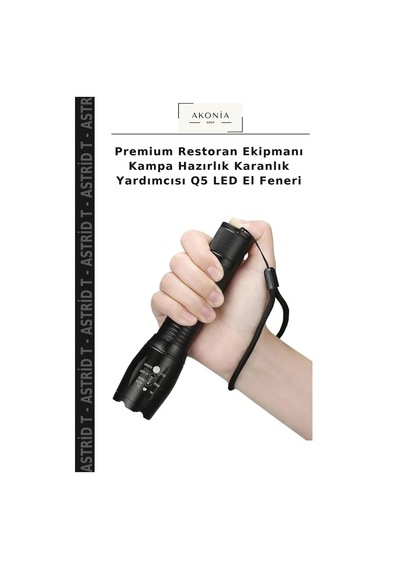 Premium Restoran Ekipmanı Kampa Hazırlık Karanlık Yardımcısı Q5 Led El Feneri Çok Renkli
