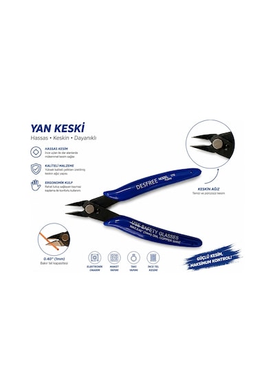 DESFREE MAVİ ELEKTRONİKÇİ YAN KESKİ MODEL 170