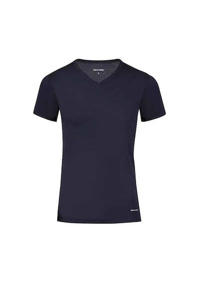Pierre Cardin 442 Erkek %100 Pamuk Ribana V Yaka Yarım Kol Fanila-lacivert Lacivert