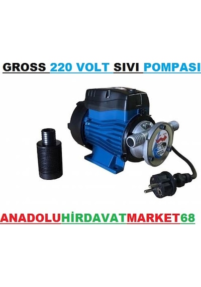Gross 220 Volt Sıvı Yağ Aktarma Mazot Aktarma Pompası Sıvı Pompas