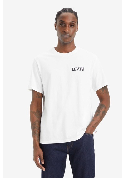 Relaxed Fit Headline Logo Beyaz T-shirt A2082-0253-4719 Beyaz