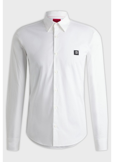 Hugo Pamuklu Slim Fit Gömlek Erkek Gömlek 50505315 199 Beyaz