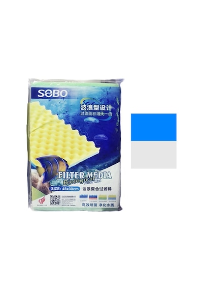 Cosmotex Sobo Filtre Süngeri 45x30x2 Mavi Beyaz