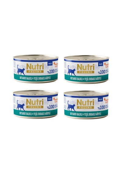 Nutri Feline Okyanus Balıklı Ve Midyeli Pate Tahılsız Yetişkin Kedi Konservesi 70 G X 4 Adet