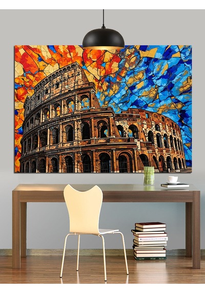 Antik Roma Kolezyum Sanat Dekoratif Kanvas - Mdf Ahşap Tablo