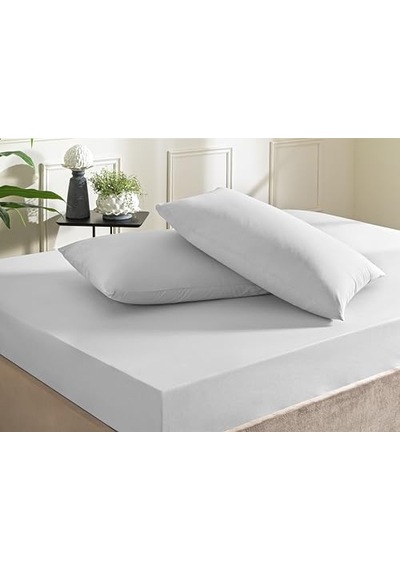 Taç Color Dreams Ranforce Queen Size Fitted Çarşaf Seti Gri Ab Siyah Kedi