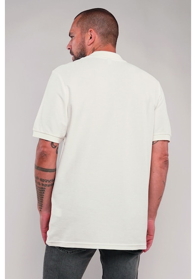 Gabria Fermuarlı Polo Yaka T-shirt Beyaz