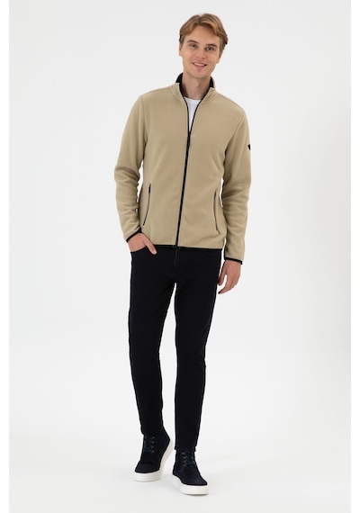 U.S. Polo Assn. Erkek Regular Fit Açık Haki Polar Örme Hırka 50313779-VR183