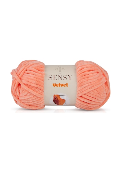 Sensy Premium Velvet Kadife Ip El Örgü Ipi Battaniye Ipi Kazak Ipi Bebek Battaniyesi Ipi Somon