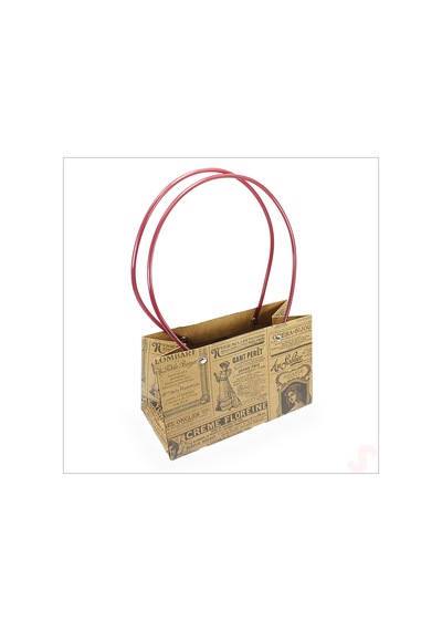 Karton Çanta-22 14 11cm-gazete- Kraft 1+